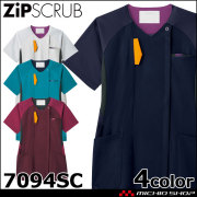 医療 介護 看護 制服 FOLK フォーク ジップスクラブ GOOD DESIG レディススクラブ 7094SC