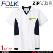 医療 介護 看護  制服 FOLK フォーク 男女兼用ジップスクラブ 7106SC