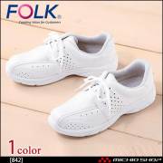 医療 介護 看護 仕事靴 FOLK フォーク シューズ プレーンレース 842