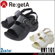 靴 シューズ 医療 事務 ディーフェイズ Re:getA Work リゲッタ・ワーク コンフォートサンダル RW1101 レディース 4E