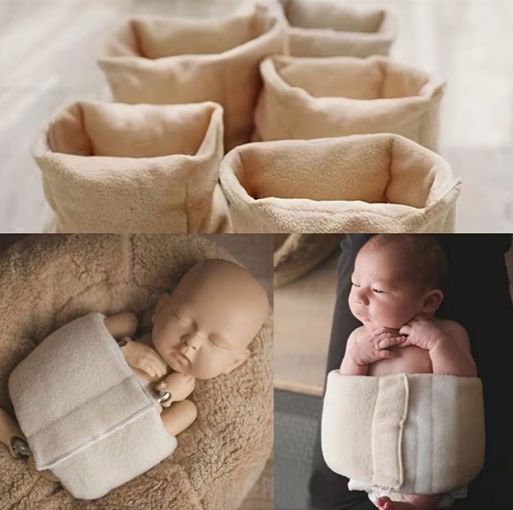 ワンタッチおくるみ ハンズフリータイプ ポージングブランケット