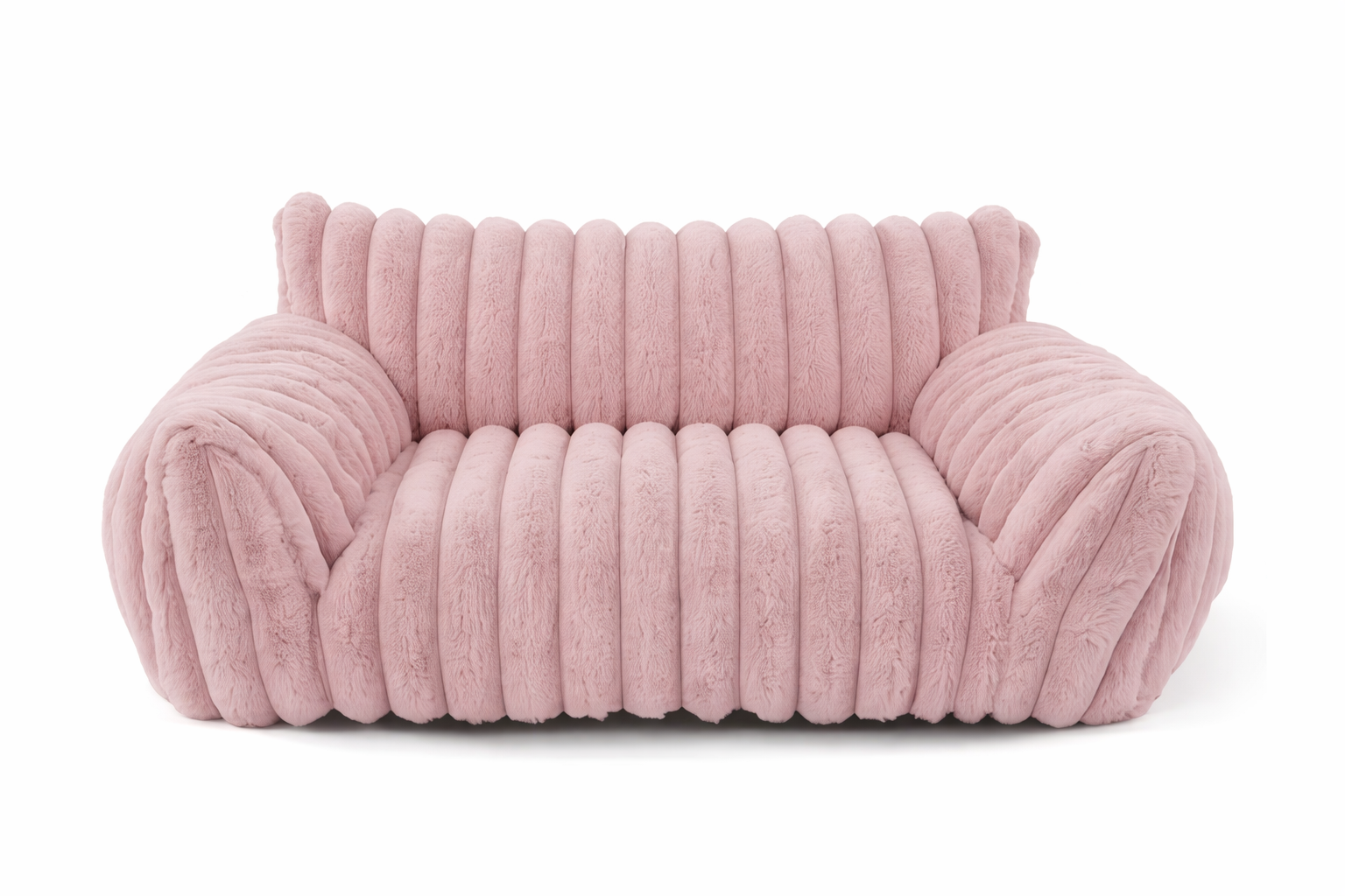 ふわふわピローソファー ピンク/グレー