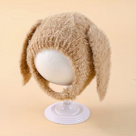 ニューボーンフォト 撮影小物 撮影小道具 ベビー帽子 ニットキャップ ニット帽 耳付き いぬ