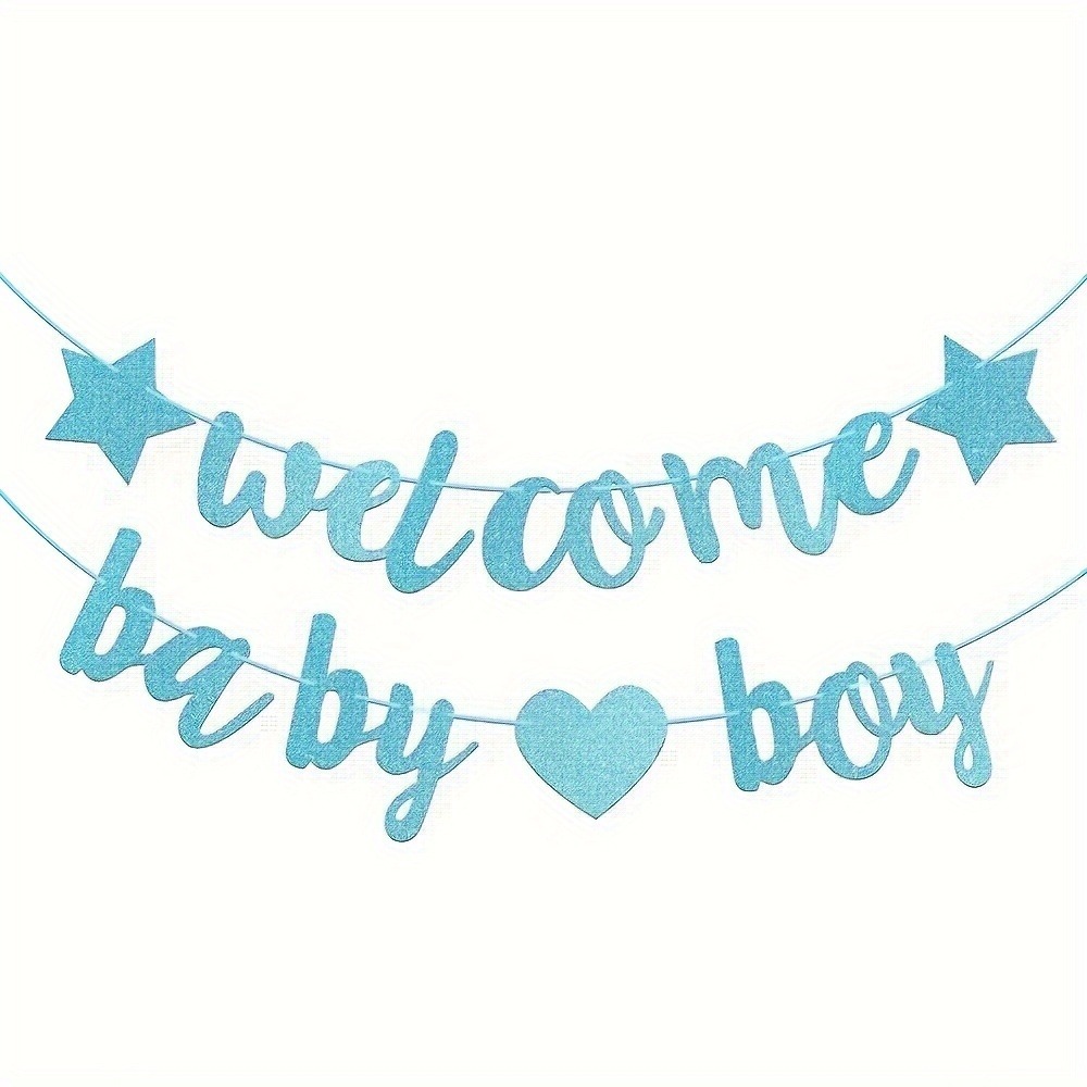 Welcome Baby ガーランド ボーイカラー