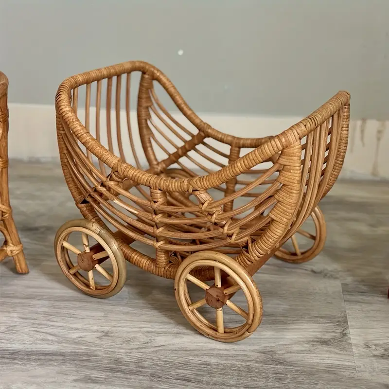 撮影用ラタンベビーカー