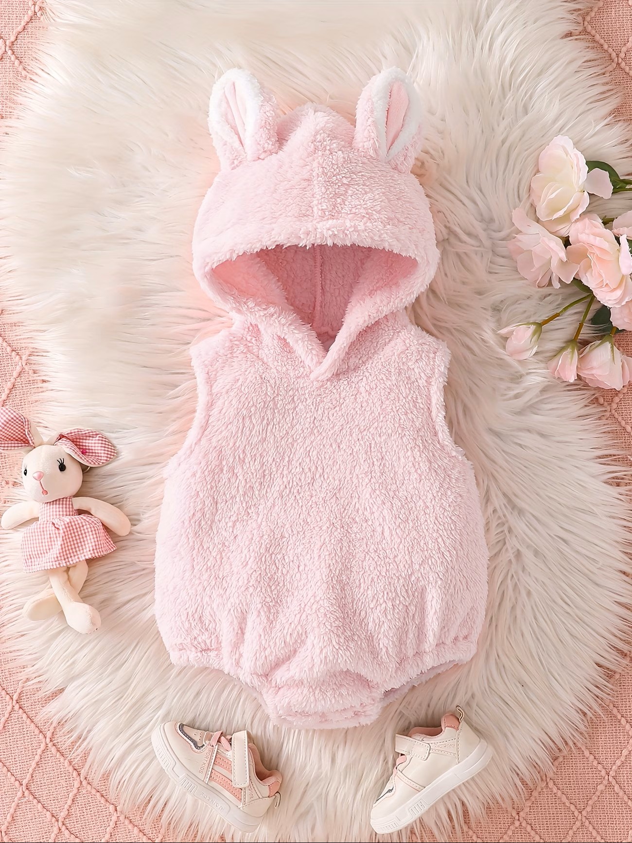 イースターバニーロンパース ピンク