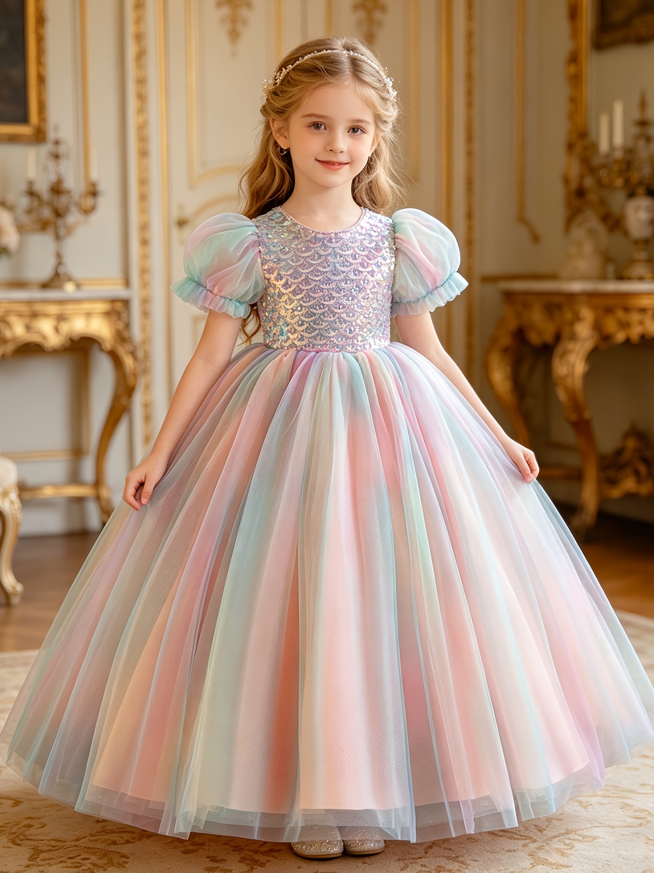 キッズプリンセスイブニングドレス