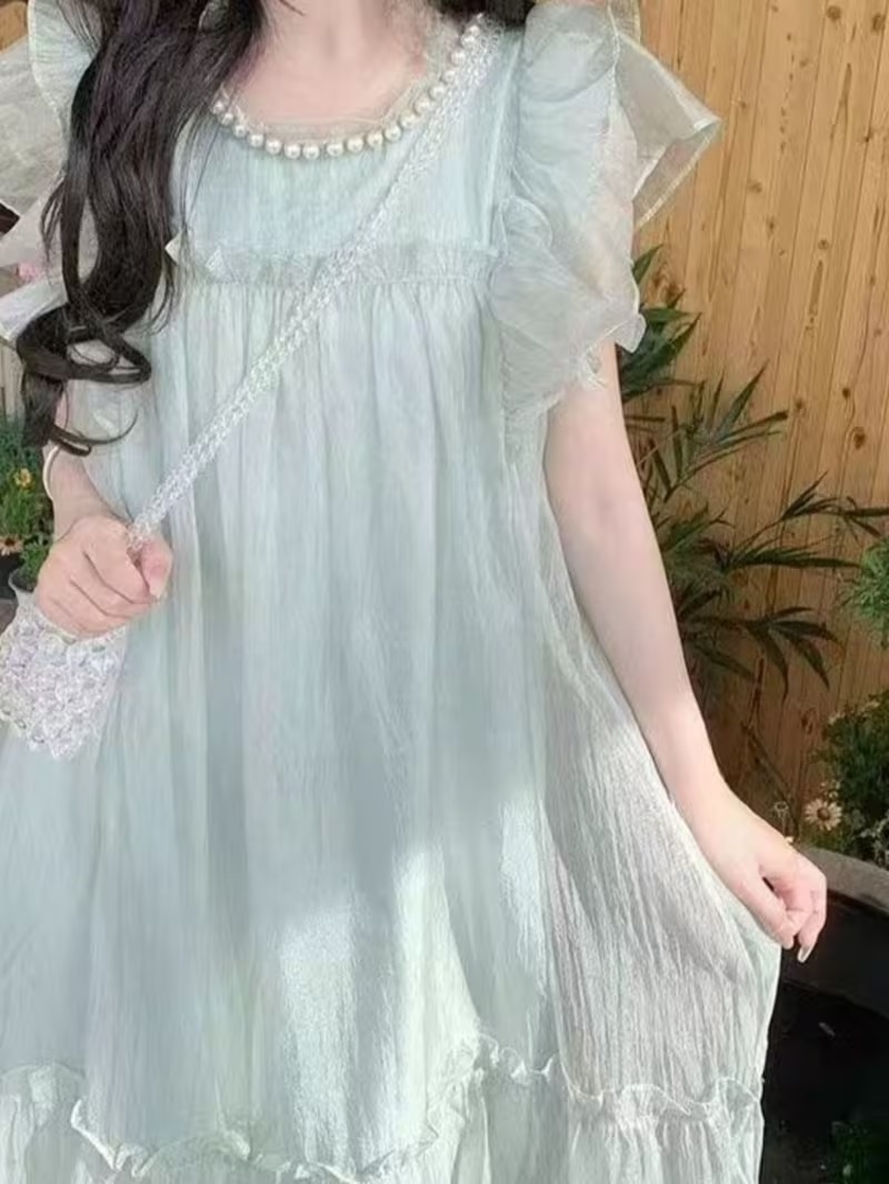 マタニティ フレンチスリーブワンピース