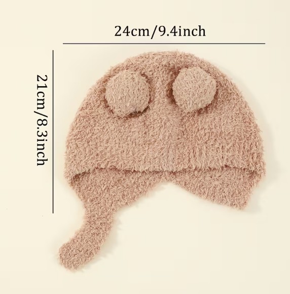 ニットキャップ ニット帽 ポンポン付き