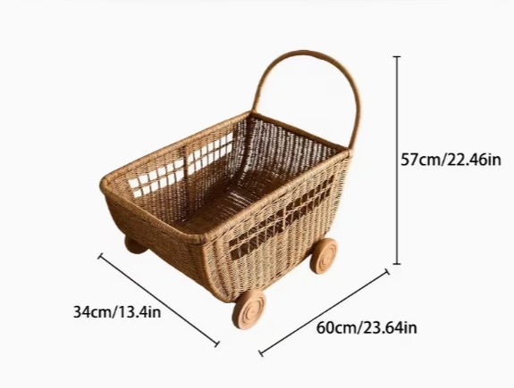 撮影用ベビーバスケット ラタンバスケット バギータイプ ベビーカー 大型