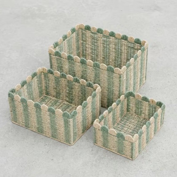 ニューボーンフォト 撮影小物 撮影小道具 撮影用ベビーバスケット ペーパーロープウーブンバスケット ３サイズ