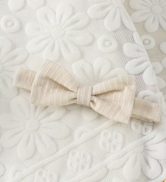 ニューボーンフォト 撮影小物 撮影衣装 ベビー衣装 女の子用ロンパースドレス ヘアバンド付き 長袖 3～18ヶ月