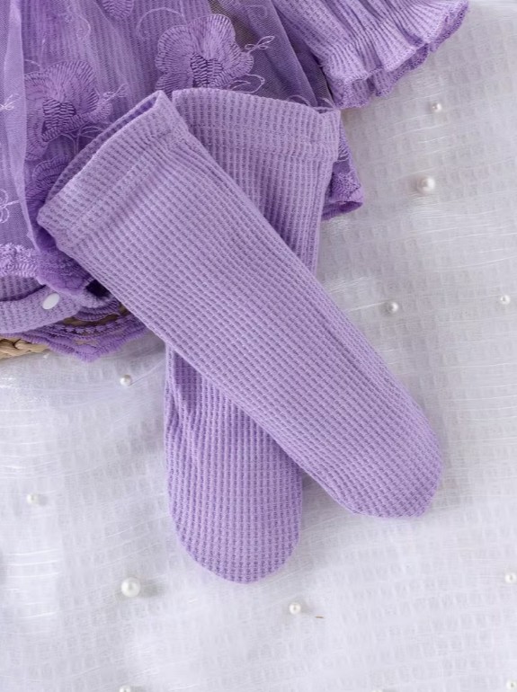 ソックス＆ヘッドバンド付きロンパースドレス キャンディースリーブ