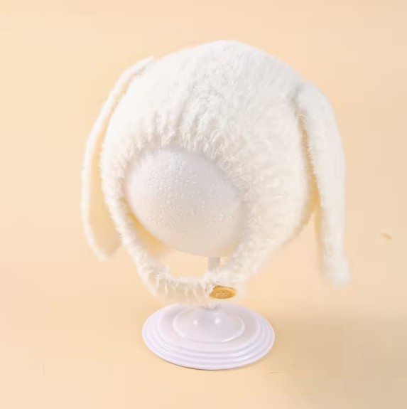 ニューボーンフォト 撮影小物 撮影小道具 ベビー帽子 ニットキャップ ニット帽 耳付き いぬ