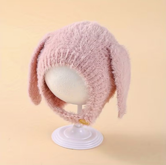 ニューボーンフォト 撮影小物 撮影小道具 ベビー帽子 ニットキャップ ニット帽 耳付き いぬ