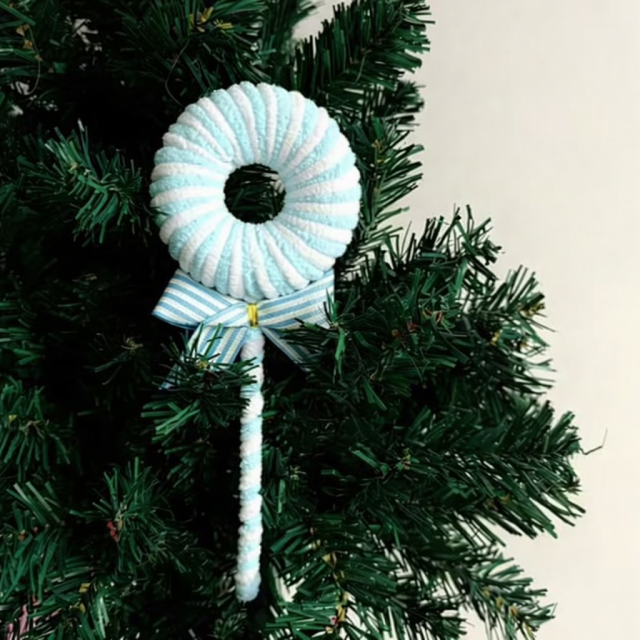 ストライプキャンディケーン スイーツオーナメント 4個セット