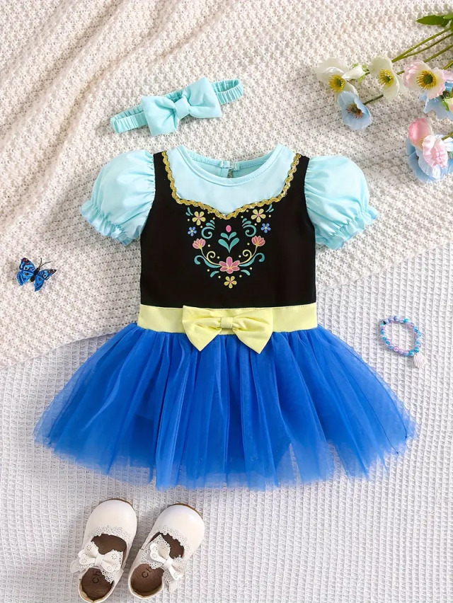 北欧プリンセス風ロンパースドレス