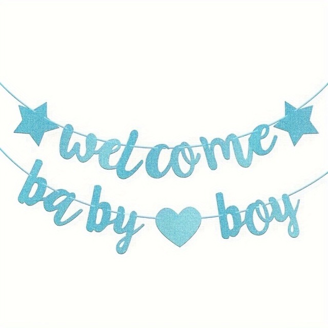 Welcome Baby ガーランド ボーイカラー