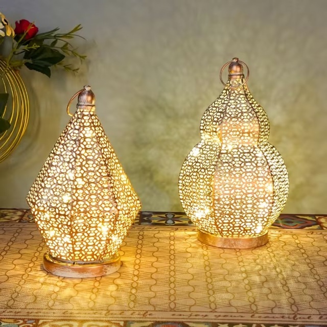 モロッコ風 LEDテーブルランタン