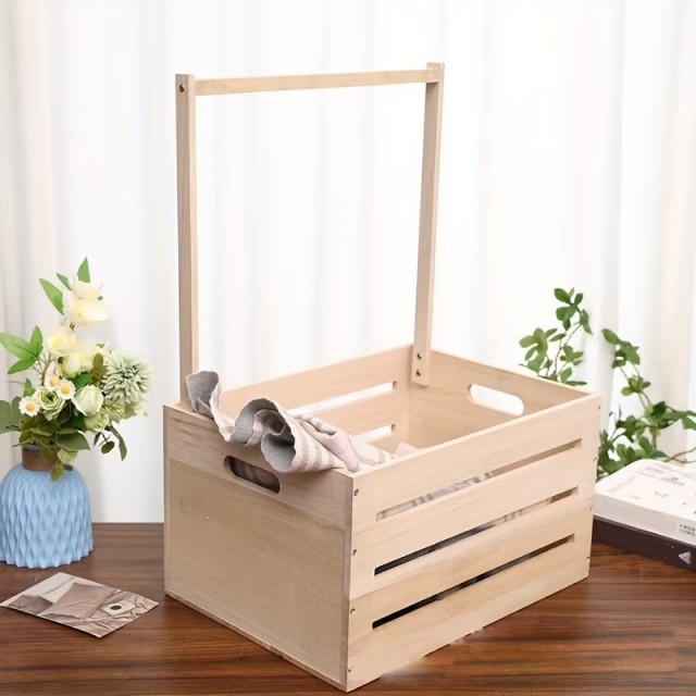 ハンガー付きウッドボックス 組み立て式