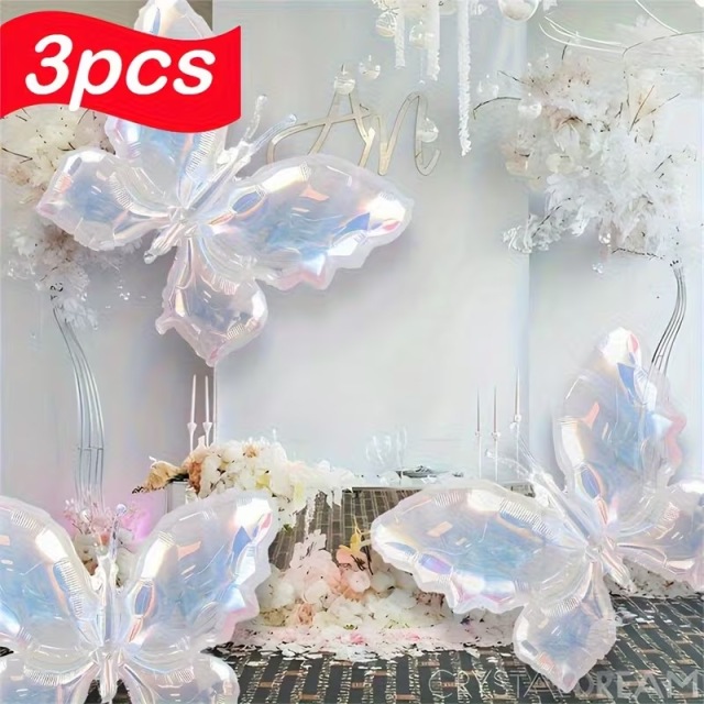 巨大カラフルバタフライ風船 3個セット