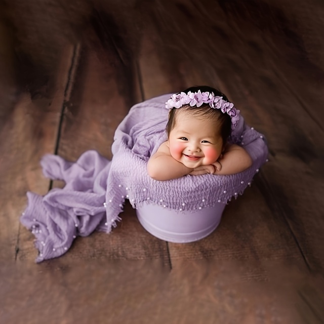 ニューボーンフォト 撮影小物 撮影小道具 撮影用 パール付きベビーラップ 撮影用スワドル おくるみ ８色