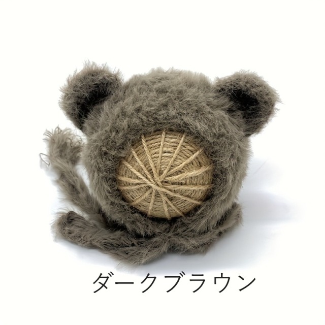 ベビー帽子 ニットキャップ ニット帽  耳付き くま