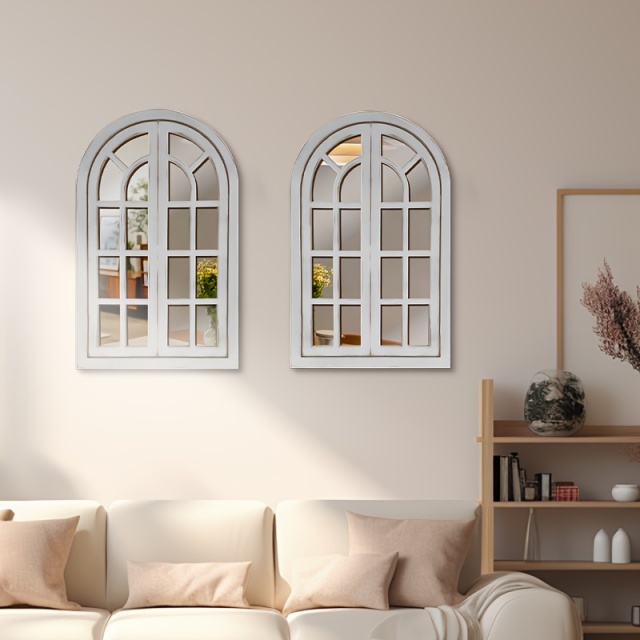 ウインドウフレームミラー ２枚組 ホワイト