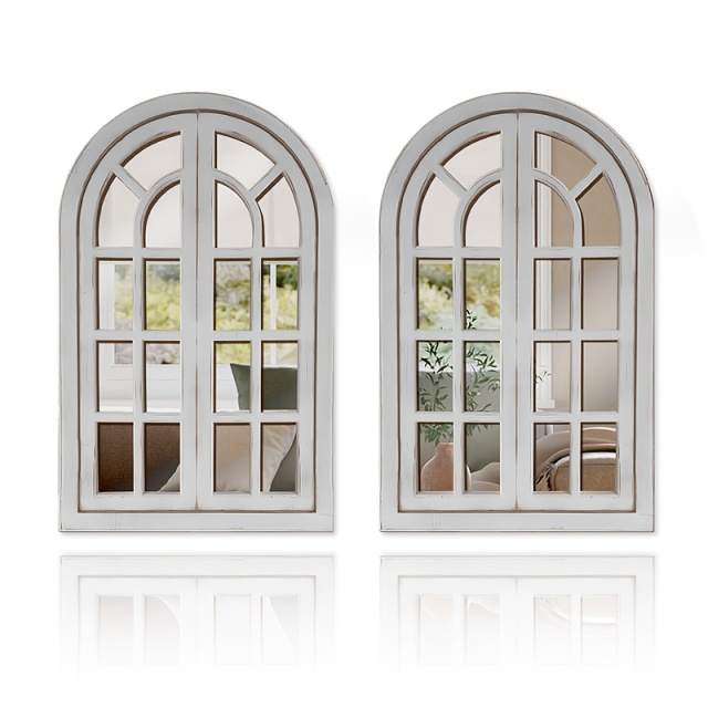 ウインドウフレームミラー ２枚組 ホワイト