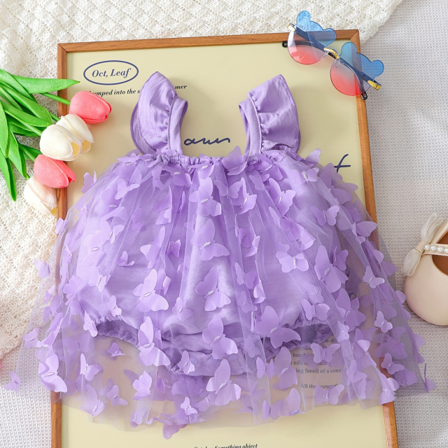 ラベンダーバタフライドレス