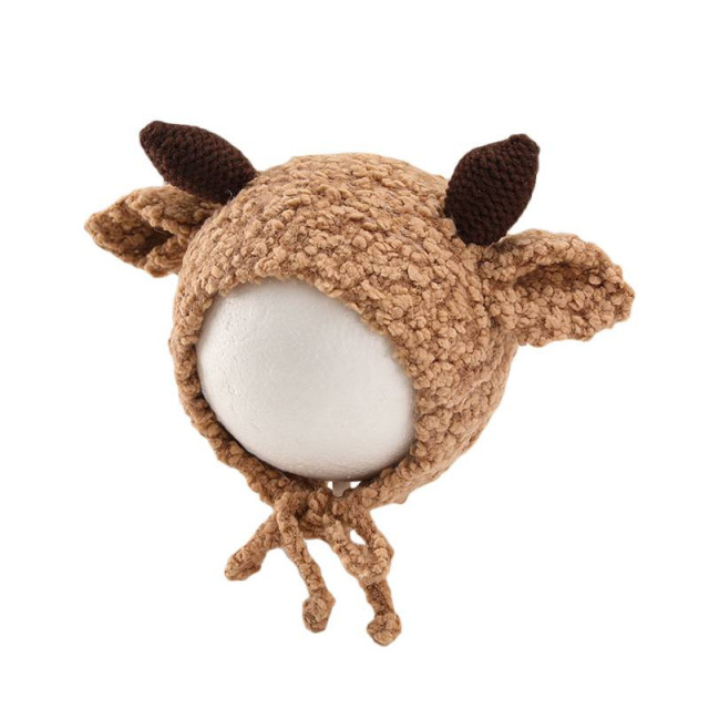 ニットキャップ ニット帽  耳付き ひつじ やぎ