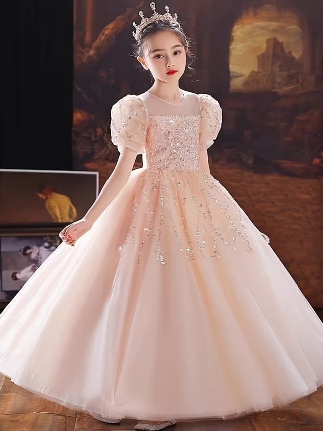 キッズスパンコールプリンセスドレス