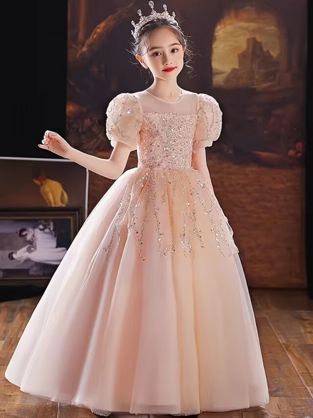 キッズスパンコールプリンセスドレス