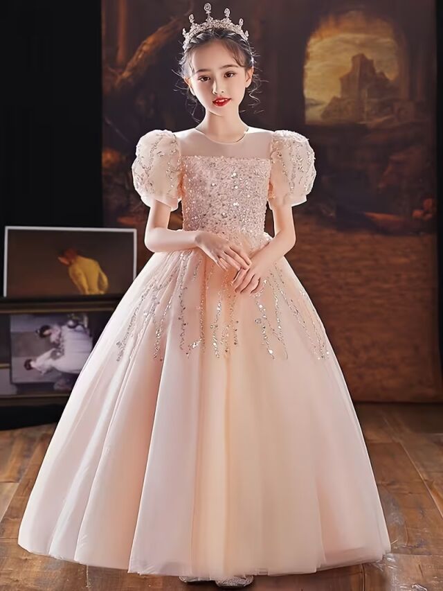 キッズスパンコールプリンセスドレス