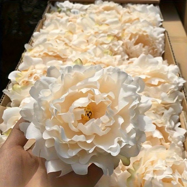シャンパンカラーフェイクフラワー13cm/10個セット