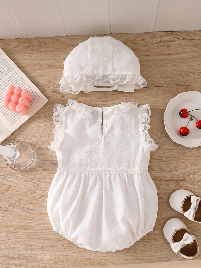 サマーレースボディスーツ＆ボンネットセット