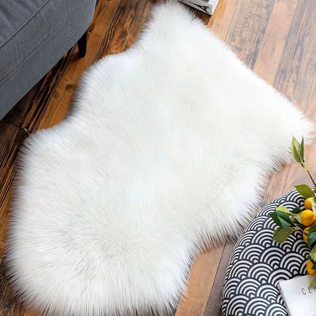 変形フェイクファーラグ ５色