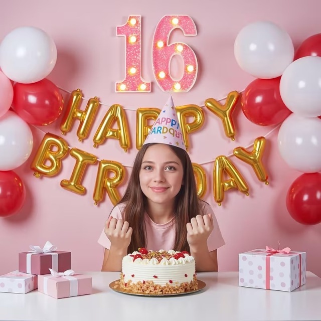 16歳バースデー LEDライトディスプレイ 2個セット