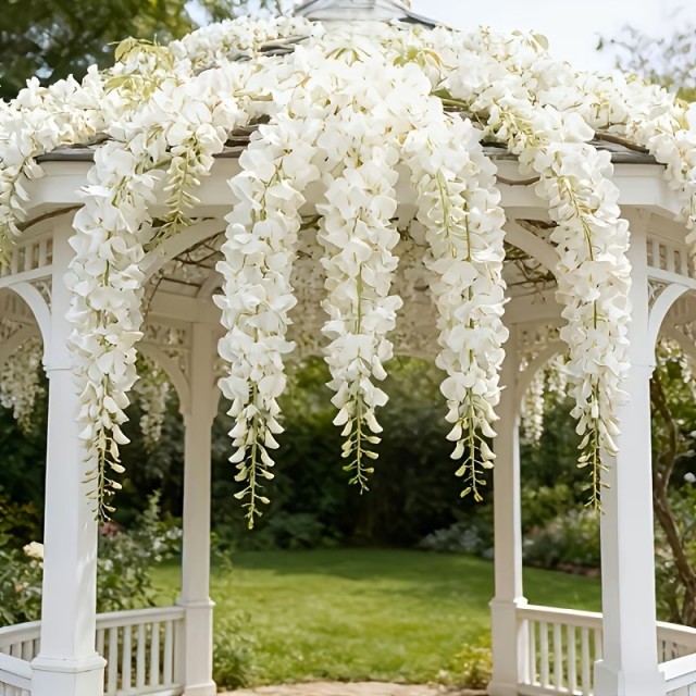 ホワイトウィステリアブーケ 藤棚 40個セット