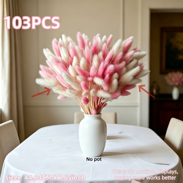 ピンク＆ホワイト 人工フラワーブーケ 103本セット