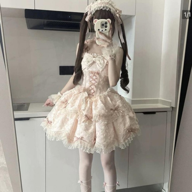 ブルーフローラル JSKロリータドレス