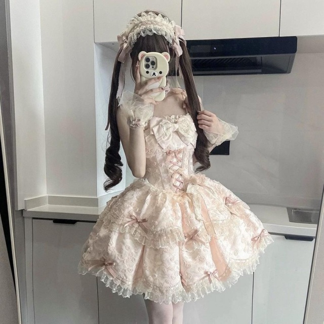 ブルーフローラル JSKロリータドレス