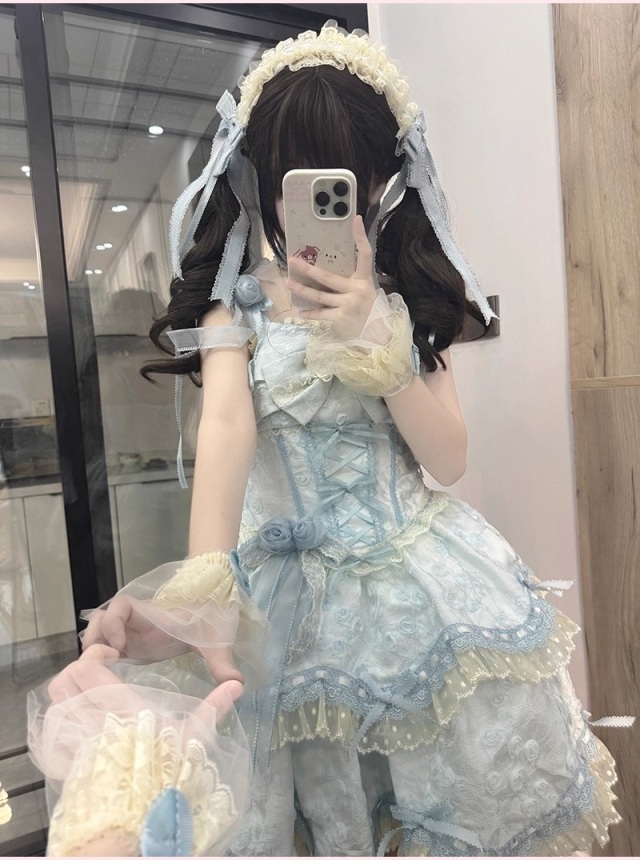 ブルーフローラル JSKロリータドレス