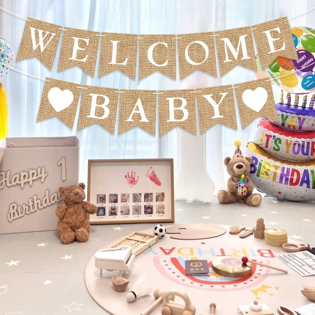Welcome Baby ジュートバナー