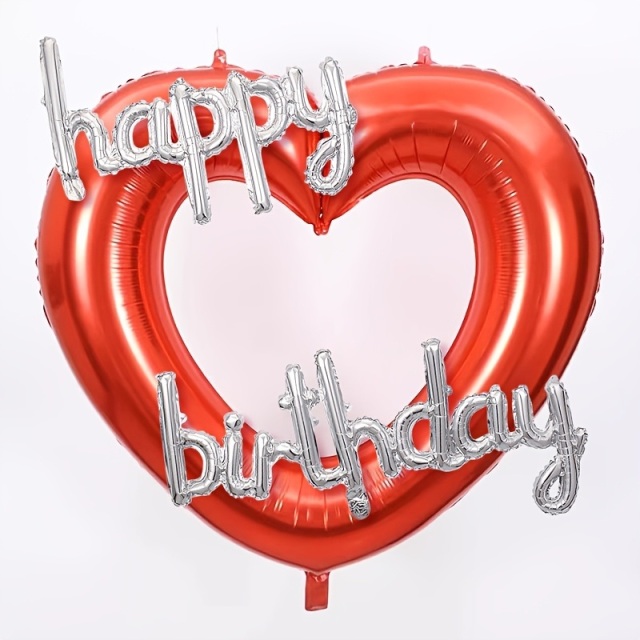 中空ハート Happy Birthday バルーン7点セット