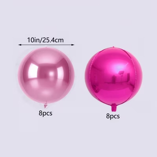 ピンク＆ローズ 4Dフォイルバルーン16個セット