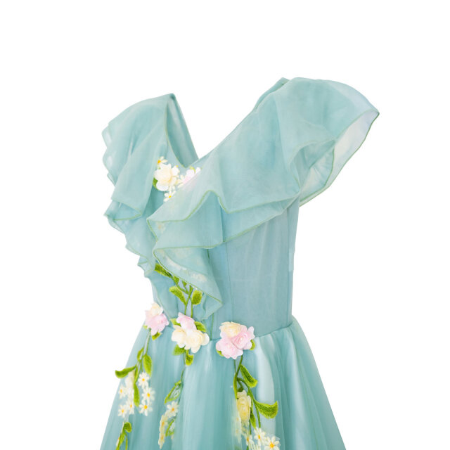 ティールブルーのフェアリードレス