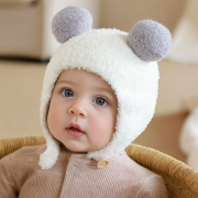 ニットキャップ ニット帽  ポンポン付き