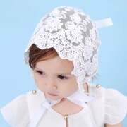 ニューボーンフォト 撮影小物 レースボンネット ベビー帽 サイズ調整可能 ０～１歳