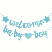 Welcome Baby ガーランド ボーイカラー